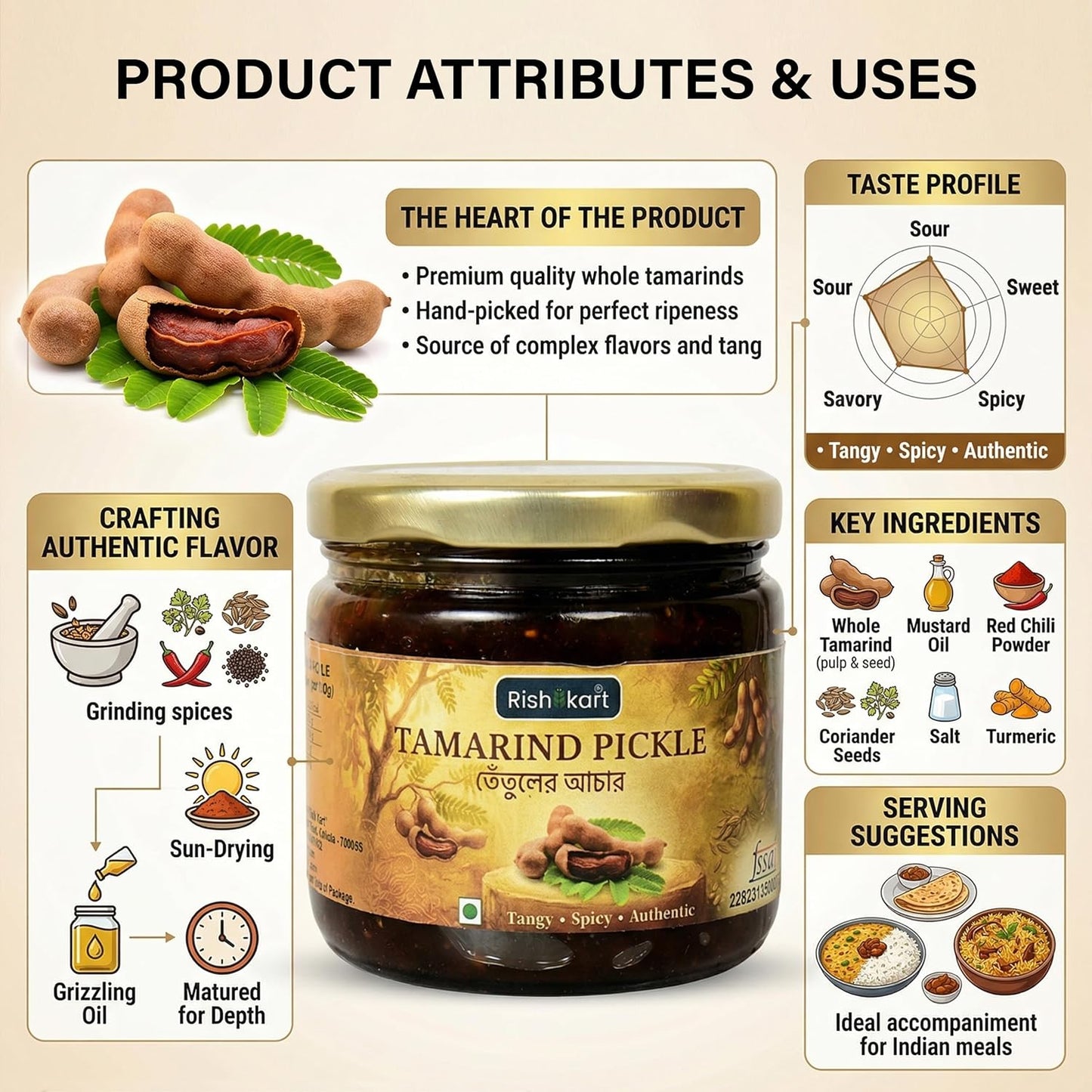 Tamarind Pickle (Tetul Achar) 250g