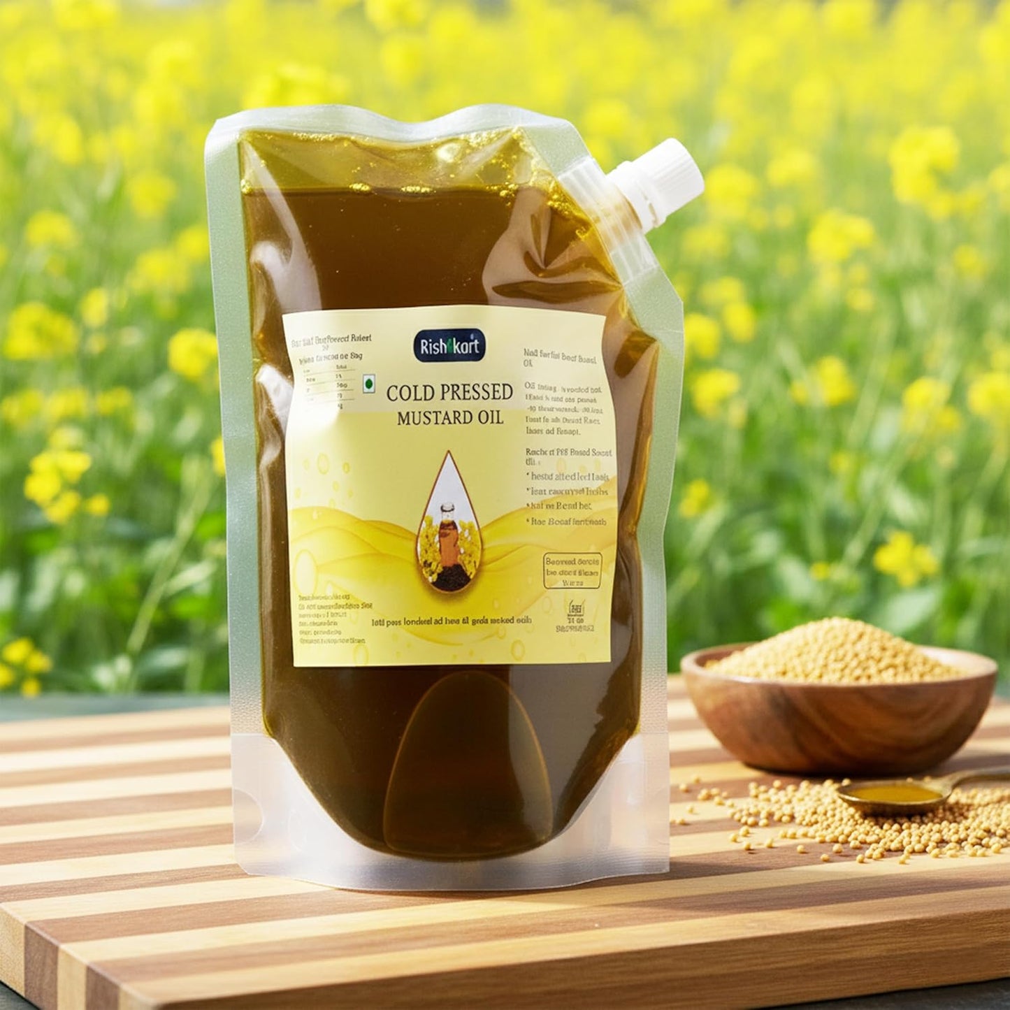Cold Pressed Mustard Oil 1L (500ml x2)