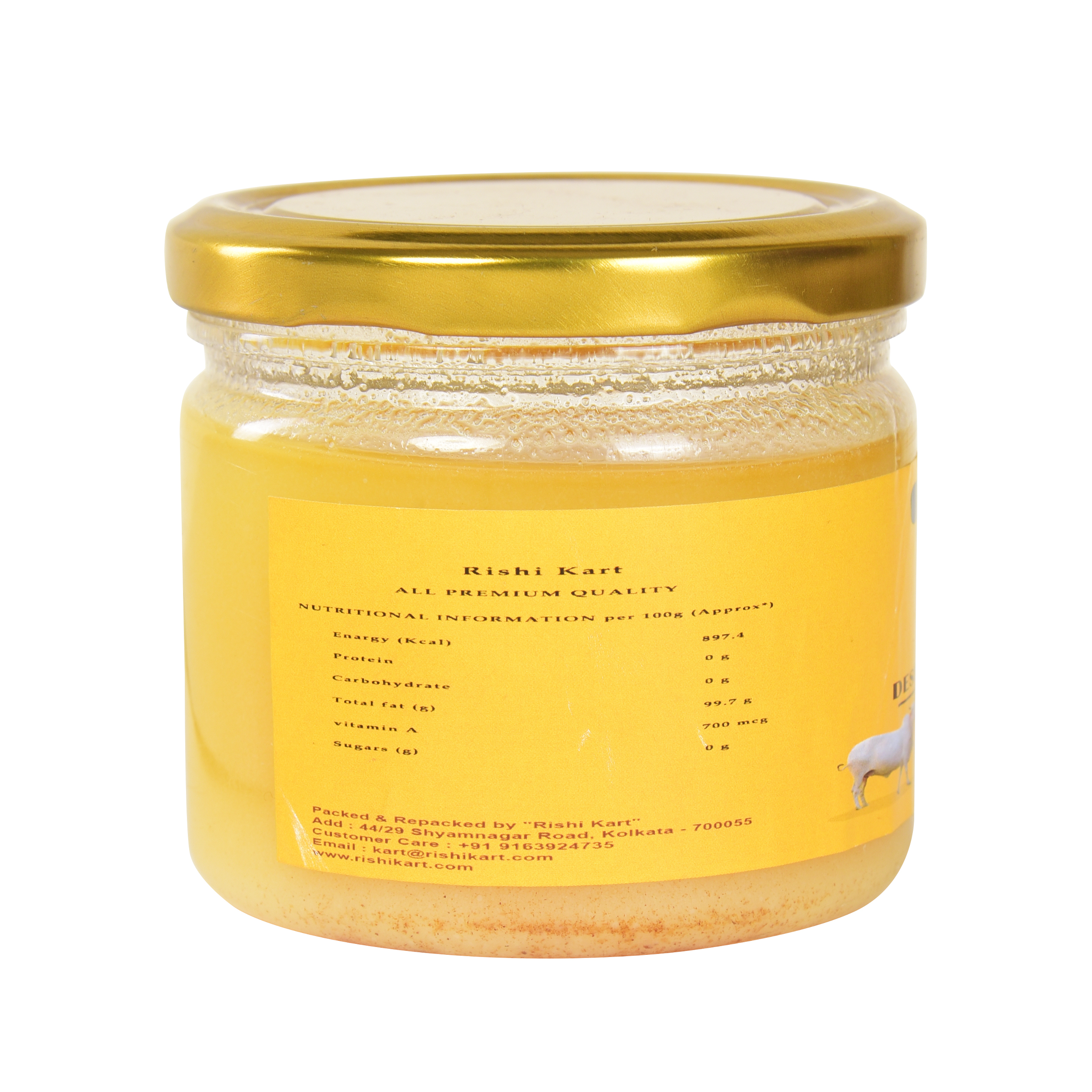 rishi kart authentic desi gawa ghee nabadwip (200 g, desi cow ghee glass jar) rishi kart authentic desi gawa ghee nabadwip (200 g, desi cow ghee glass jar)