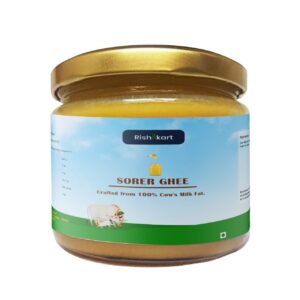 rishi kart authentic sorer gawa ghee nabadwip (desi sorer ghee 200 gm glass bottle)