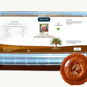 rishi kart farms khejur patali – 400g | traditional bengal date palm jaggery cubes nolen patali | 100% pure, no chemicals