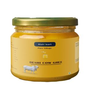 rishi kart authentic desi gawa ghee nabadwip (200 g, desi cow ghee glass jar)
