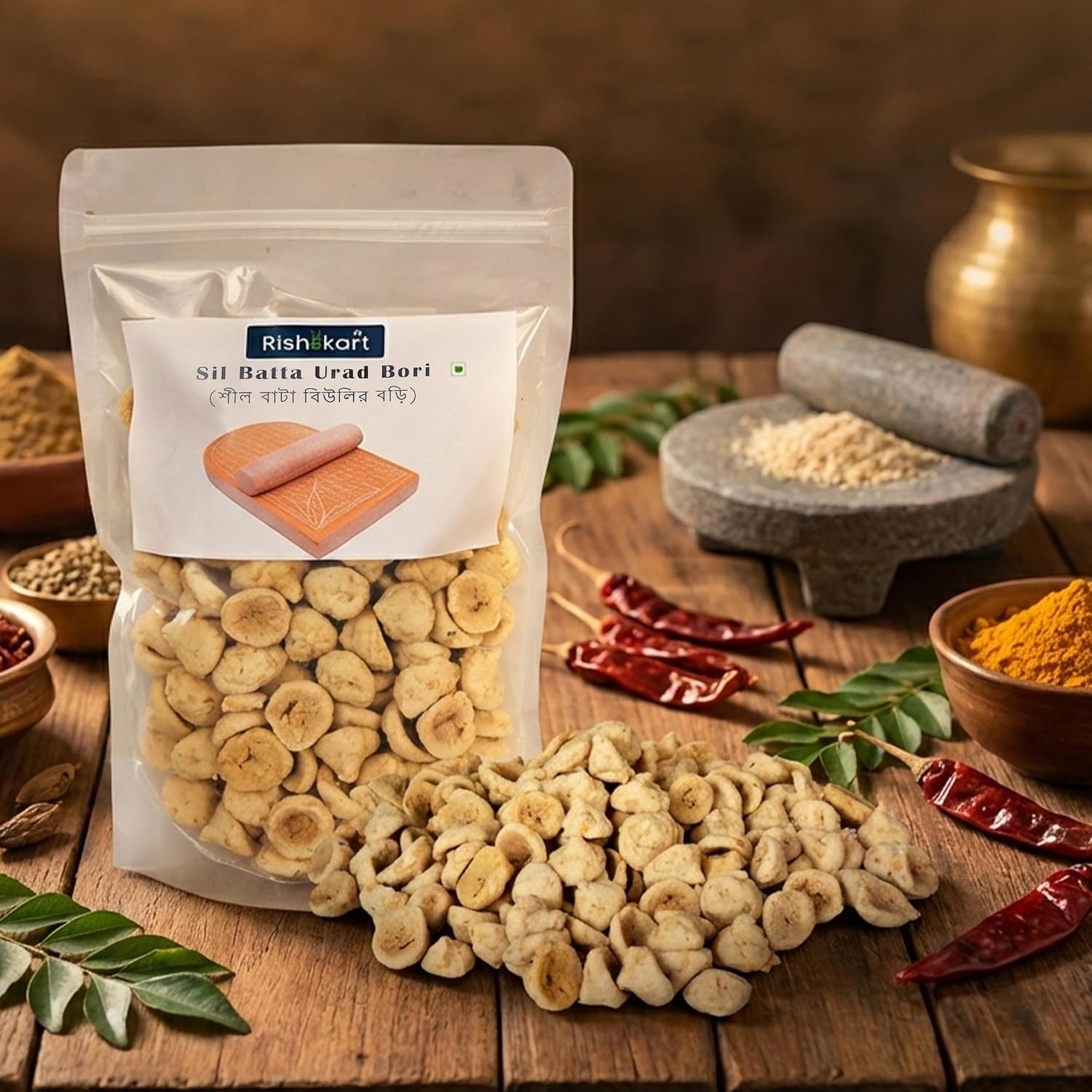 rishi kart silbatta urad dal bori 250g | handmade bengali beuli dal vadi | traditional sun dried dal dumplings | authentic homemade style rishi kart silbatta urad dal bori 250g | handmade bengali beuli dal vadi | traditional sun dried dal dumplings | authentic homemade style