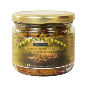rishi kart indian olive pickle 250g | jalpai achar traditional bengali recipe | handmade | authentic flavor | no added preservatives