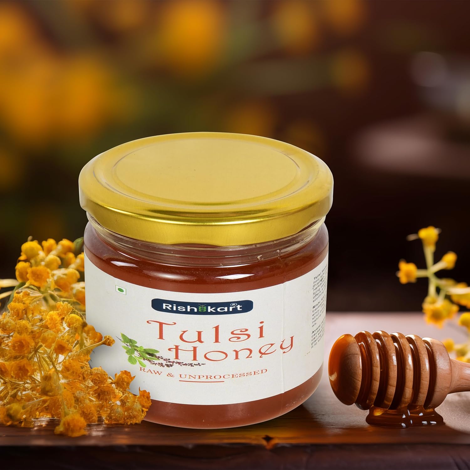 rishi kart organic tulsi honey, raw and unprocessed holy basil honey, 400g rishi kart organic tulsi honey, raw and unprocessed holy basil honey, 400g