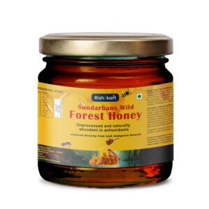 rishi kart sundarban honey 100% pure sunderban honey, raw mangrove honey 400 gr (multiflora)