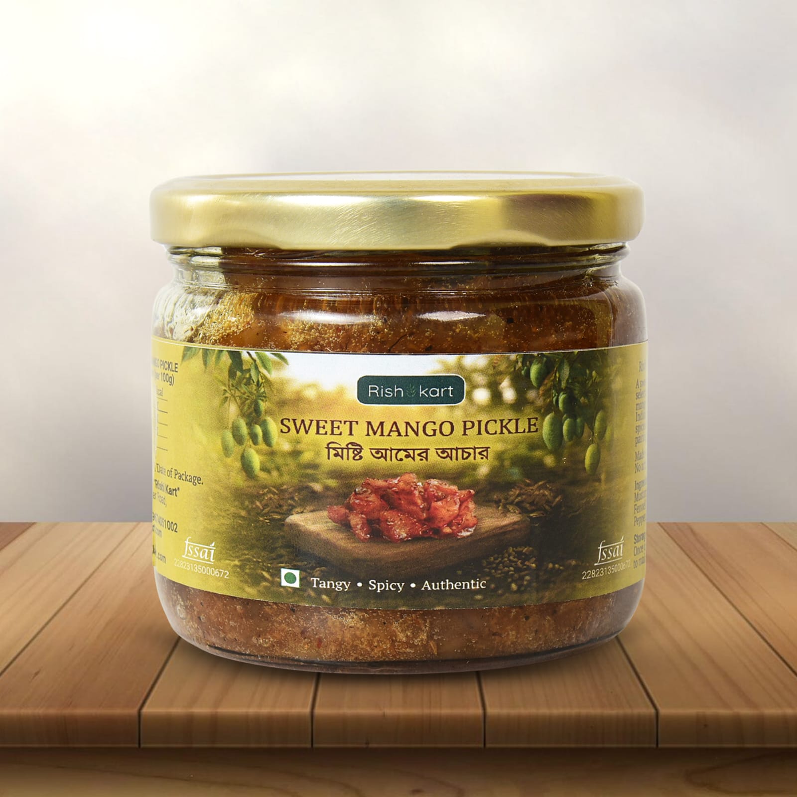 rishi kart sweet mango pickle 250g | misti aam achar bengali style | traditional handmade | sweet & tangy flavor | no artificial preservatives rishi kart sweet mango pickle 250g | misti aam achar bengali style | traditional handmade | sweet & tangy flavor | no artificial preservatives