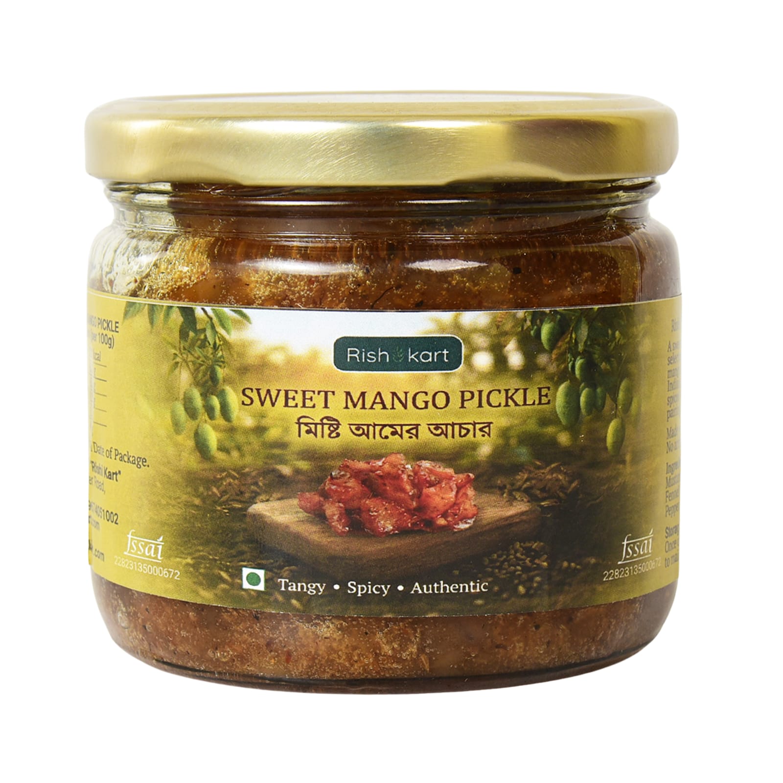 rishi kart sweet mango pickle 250g | misti aam achar bengali style | traditional handmade | sweet & tangy flavor | no artificial preservatives rishi kart sweet mango pickle 250g | misti aam achar bengali style | traditional handmade | sweet & tangy flavor | no artificial preservatives
