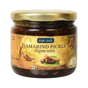 rishi kart tetul achar 250g | authentic bengali tamarind pickle | homemade style | sweet, tangy & spicy | natural ingredients glass jar